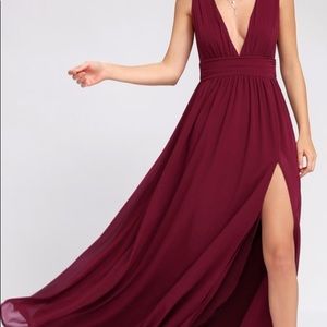 Long burgundy dress